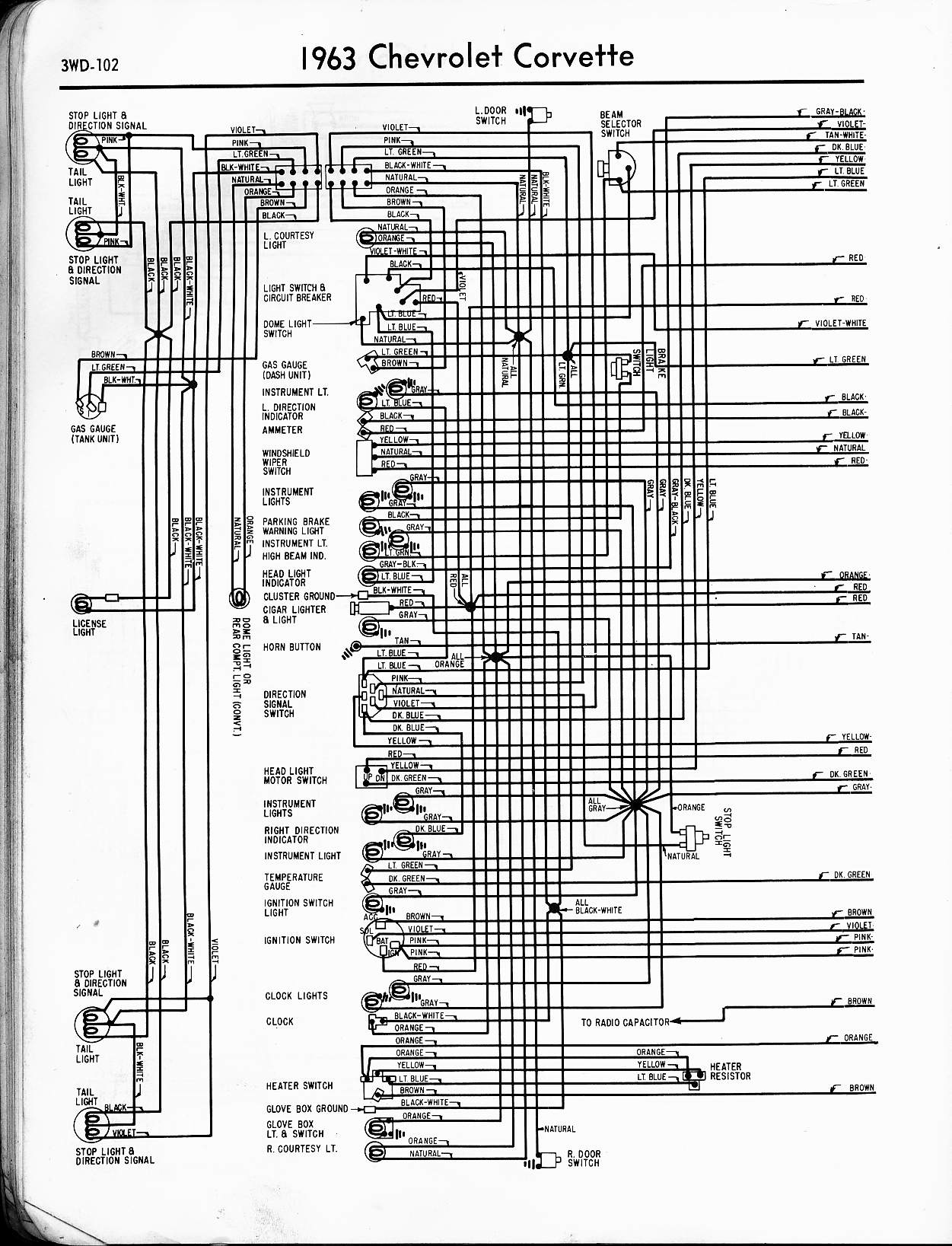 57 - 65 Chevy Wiring Diagrams 1963 corvette wiring diagram 